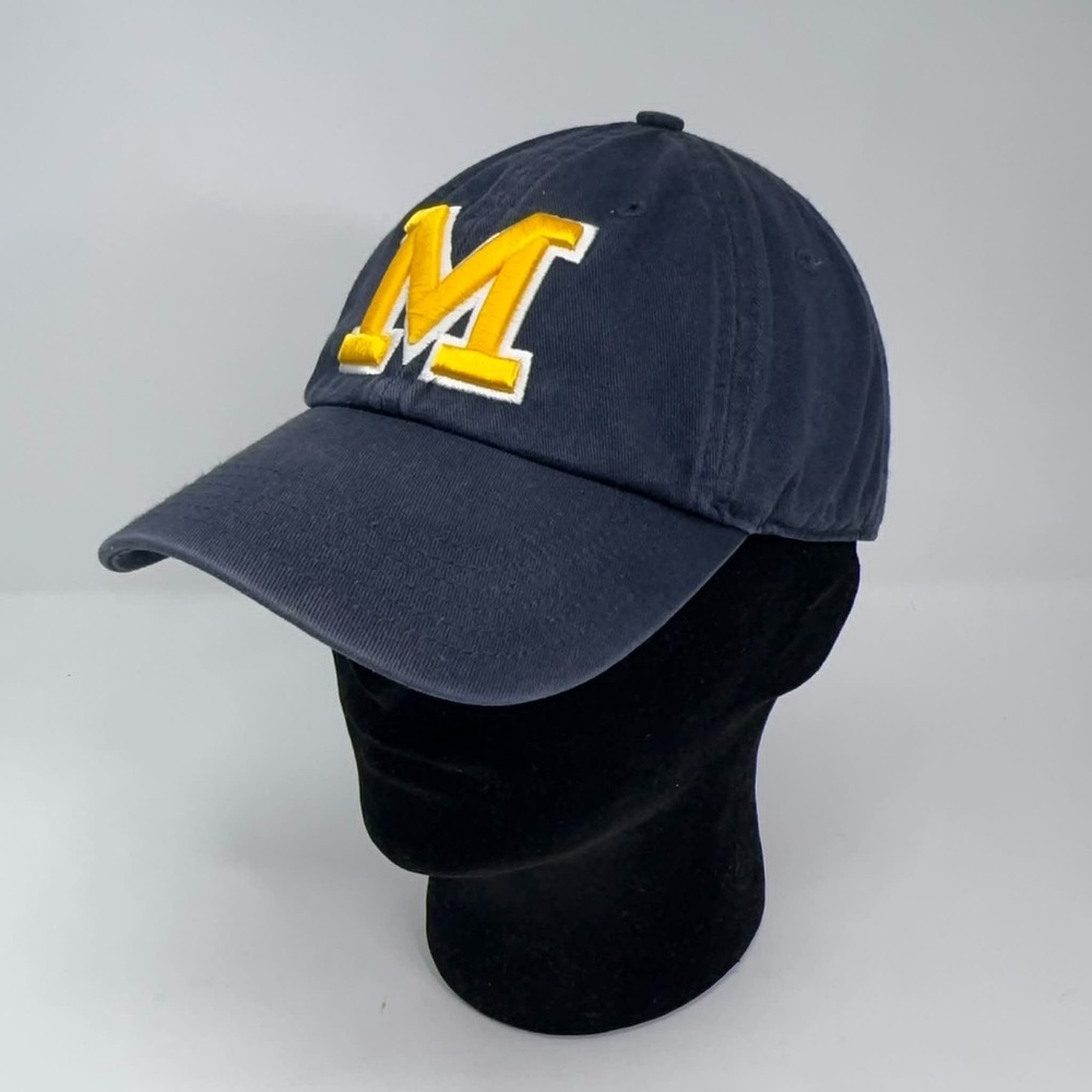 Richardson Michigan Wolverines Hat Block‎ Logo Size S Baseball Cap Navy Yellow